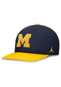 Michigan Wolverines Nike Jordan Brand Dri-Fit Pro Structured Square Bill Design Mens Snapback - ..