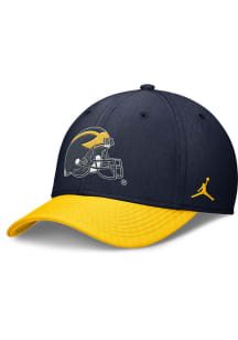 Michigan Wolverines Nike 2T Jordan Brand Basketball Rise Swoosh Flex Hat - Navy Blue