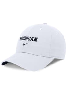 Nike White Michigan Wolverines Club Unstructured Tri-Glide Adjustable Hat