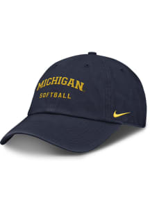 Nike Blue Michigan Wolverines Club Unstructured Softball Adjustable Hat