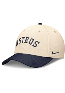 Nike Houston Astros Mens Ivory 2T Tonal Statement Swooshflex Flex Hat