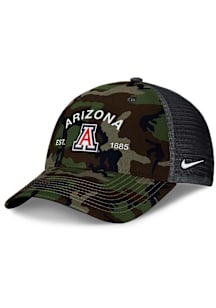 Nike Arizona Wildcats NIKE MILITARY RISE STRUCTURED TRUCKER Adjustable Hat - Olive