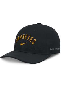 Nike Black Iowa Hawkeyes Rise Performance Structured Adjustable Hat