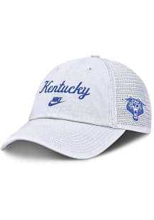 Nike Kentucky Wildcats NIKE CLUB LEGACY UNSTRUCTURED TRUCKER CAP Adjustable Hat - White