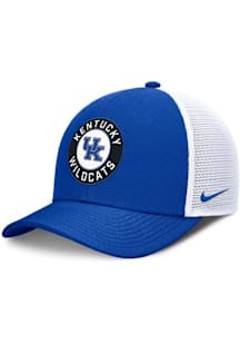 Nike Kentucky Wildcats NIKE DRI FIT RISE PRIMETIME STRUCTURED TRUCKER CAP Adjustable Hat - Blue