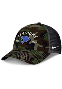 Nike Kentucky Wildcats NIKE MILITARY RISE STRUCTURED TRUCKER Adjustable Hat - Olive