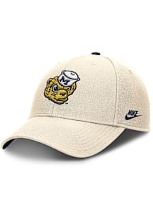 Nike Michigan Wolverines NIKE DRI FIT RISE LEGACY STRUCTURED ADJUSTABLE CAP Adjustable Hat - Natur..