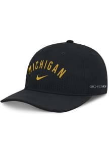 Nike Black Michigan Wolverines Rise Performance Structured Adjustable Hat