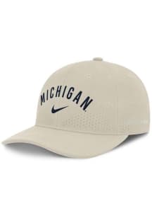 Nike Natural Michigan Wolverines Rise Performance Structured Adjustable Hat