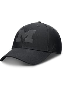 Nike Black Michigan Wolverines JORDAN BRAND CLUB TONAL STRUCTURED ADJUSTABLE CAP Adjustable Hat