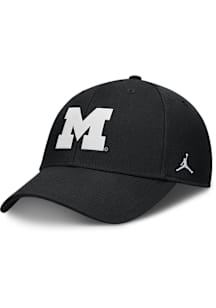 Nike Michigan Wolverines Jordan Brand Club Structured Adjustable Hat - Black