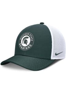 Nike Green Michigan State Spartans NIKE DRI FIT RISE PRIMETIME STRUCTURED TRUCKER CAP Adjustable H..