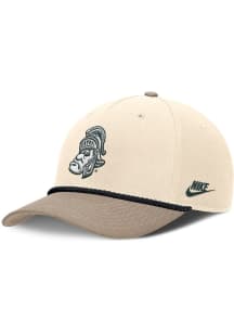 Nike Natural Michigan State Spartans Rise Legacy 5P Structured Adjustable Hat