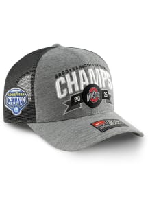 Nike Grey Ohio State Buckeyes 2025 Cotton Bowl Locker Room Trucker Cap Adjustable Hat