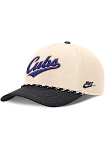 Nike Chicago Cubs Cooperstown Rope 2T Rise Structured Adjustable Hat - Ivory