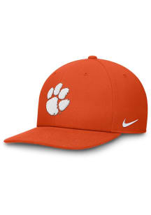 Nike Clemson Tigers Orange Nike Dri Fit Pro Structured Square Bill Cap Mens Snapback Hat