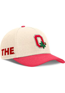 Nike Ohio State Buckeyes Structured Rise Cap Adjustable Hat - Ivory