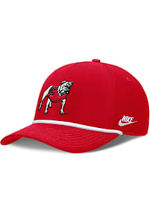 Nike Georgia Bulldogs 5 Panel Rise Structured Cap Vin Adjustable Hat - Red