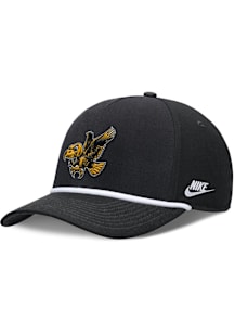 Nike Iowa Hawkeyes 5 Panel Rise Structured Cap Vin Adjustable Hat - Black