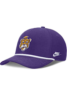 Nike LSU Tigers 5 Panel Rise Structured Cap Vin Adjustable Hat - Purple