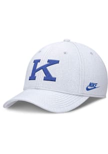 Nike Kentucky Wildcats Mens White Structured Rise Swooshflex Flex Hat