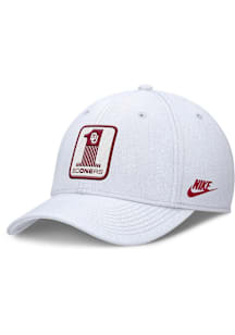 Nike Oklahoma Sooners Mens White Structured Rise Swooshflex Flex Hat