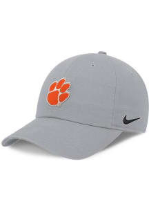 Nike Clemson Tigers Nike Dri Fit Club Unstructured Swoosh Cap Adjustable Hat - Grey