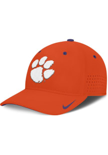 Nike Clemson Tigers Mens Orange Nike Clem Coach Dri-Fit Club Aerobill Swooshflex Flex Hat