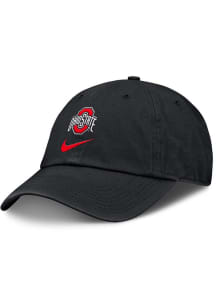 Nike Black Ohio State Buckeyes NIKE CLUB PRIMETIME UNSTRUCTURED ADJUSTABLE CAP Adjustable Hat