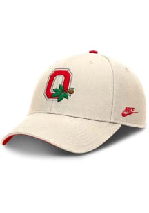 Nike Natural Ohio State Buckeyes NIKE DRI FIT RISE LEGACY STRUCTURED ADJUSTABLE CAP Adjustable Hat