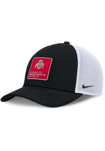 Nike Black Ohio State Buckeyes NIKE RISE GAMEDAY 5 PANEL STRUCTURED TRUCKER CAP Adjustable Hat