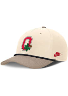 Nike Natural Ohio State Buckeyes Rise Legacy 5P Structured Adjustable Hat