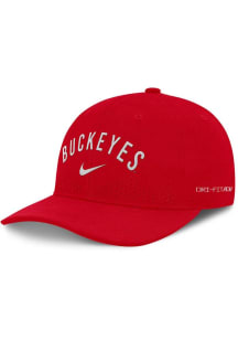 Nike Red Ohio State Buckeyes Rise Performance Structured Adjustable Hat