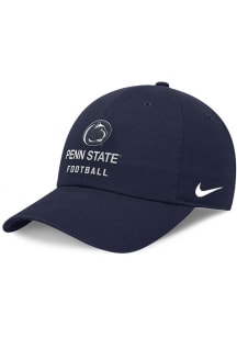 Nike Navy Blue Penn State Nittany Lions NIKE CLUB UNSTRUCTURED FOOTBALL CAP Adjustable Hat