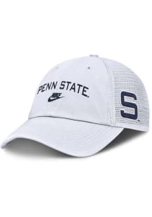 Nike White Penn State Nittany Lions NIKE CLUB LEGACY UNSTRUCTURED TRUCKER CAP Adjustable Hat