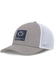 Nike Grey Penn State Nittany Lions NIKE RISE GAMEDAY 5 PANEL STRUCTURED TRUCKER CAP Adjustable Hat