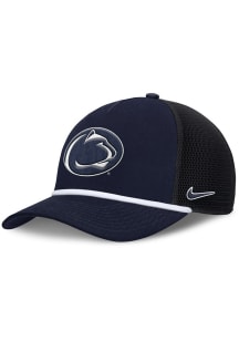 Nike Navy Blue Penn State Nittany Lions NIKE RISE PRIMETIME 5P STRUCTURED TRUCKER CAP Adjustable H..