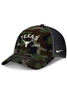 Nike Texas Longhorns NIKE MILITARY RISE STRUCTURED TRUCKER Adjustable Hat - Olive