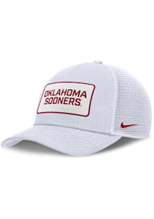 Nike Oklahoma Sooners NIKE RISE GAMEDAY 5 PANEL STRUCTURED TRUCKER CAP Adjustable Hat - White