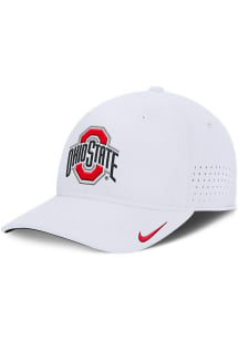 Ohio State Buckeyes Nike NIKE DRI-FIT CLUB GAMEDAY STR AEROBILL SWOOSHFLEX CAP Flex Hat - White