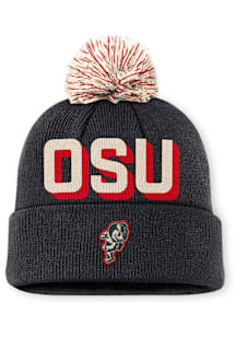 Nike Ohio State Buckeyes Black NIKE PEAK LEGACY CUFFED BEANIE CAP Mens Knit Hat