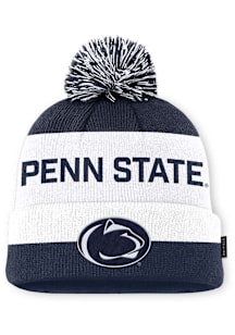 Nike Penn State Nittany Lions Navy Blue NIKE PEAK GAMEDAY CUFFED POM BEANIE CAP Mens Knit Hat