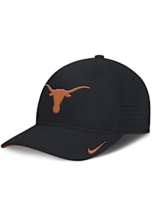 Nike Texas Longhorns Mens Black NIKE DRI-FIT CLUB GAMEDAY STR AEROBILL SWOOSHFLEX CAP Flex Hat