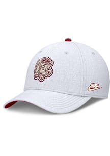 Nike Alabama Crimson Tide Mens White NIKE DRI-FIT RISE LEGACY STRUCTURED SWOOSHFLEX CAP Flex Hat