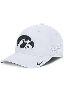 Iowa Hawkeyes Nike NIKE DRI-FIT CLUB GAMEDAY STR AEROBILL SWOOSHFLEX CAP Flex Hat - White