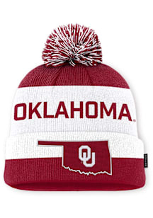Nike Oklahoma Sooners Cardinal NIKE PEAK GAMEDAY CUFFED POM BEANIE CAP Mens Knit Hat