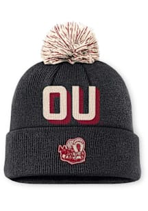 Nike Oklahoma Sooners White NIKE PEAK LEGACY CUFFED BEANIE CAP Mens Knit Hat