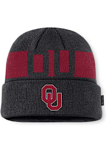 Nike Oklahoma Sooners Black JORDAN BRAND UTILITY GAMEDAY CUFFED BEANIE CAP Mens Knit Hat