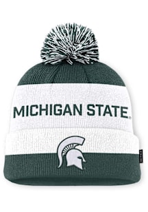 Nike Michigan State Spartans Green NIKE PEAK GAMEDAY CUFFED POM BEANIE CAP Mens Knit Hat