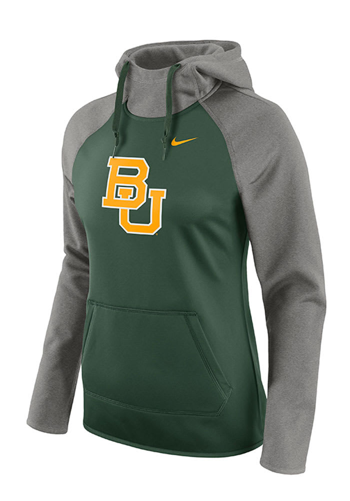Nike Baylor Bears Womens Green Tailgate All Time Hooded Sweatshirt